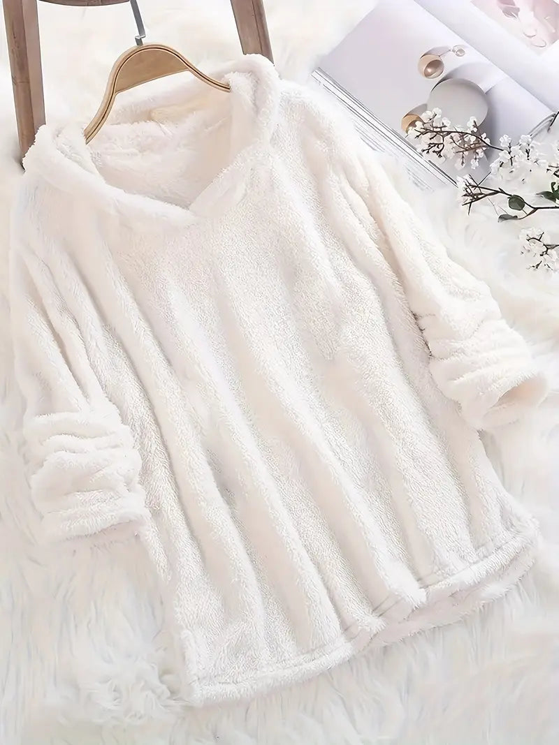Brit & Boho™ I Nora Fleece Solid Hoodie Brit & Boho | Fashion & Boutique