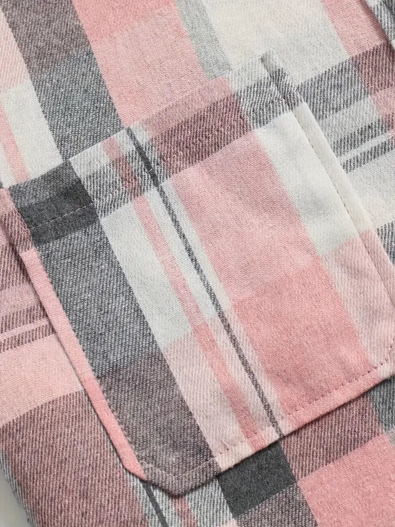 Brit & Boho™ I Dunn Casual Lapel Plaid Long Sleeve Brit & Boho | Fashion & Boutique
