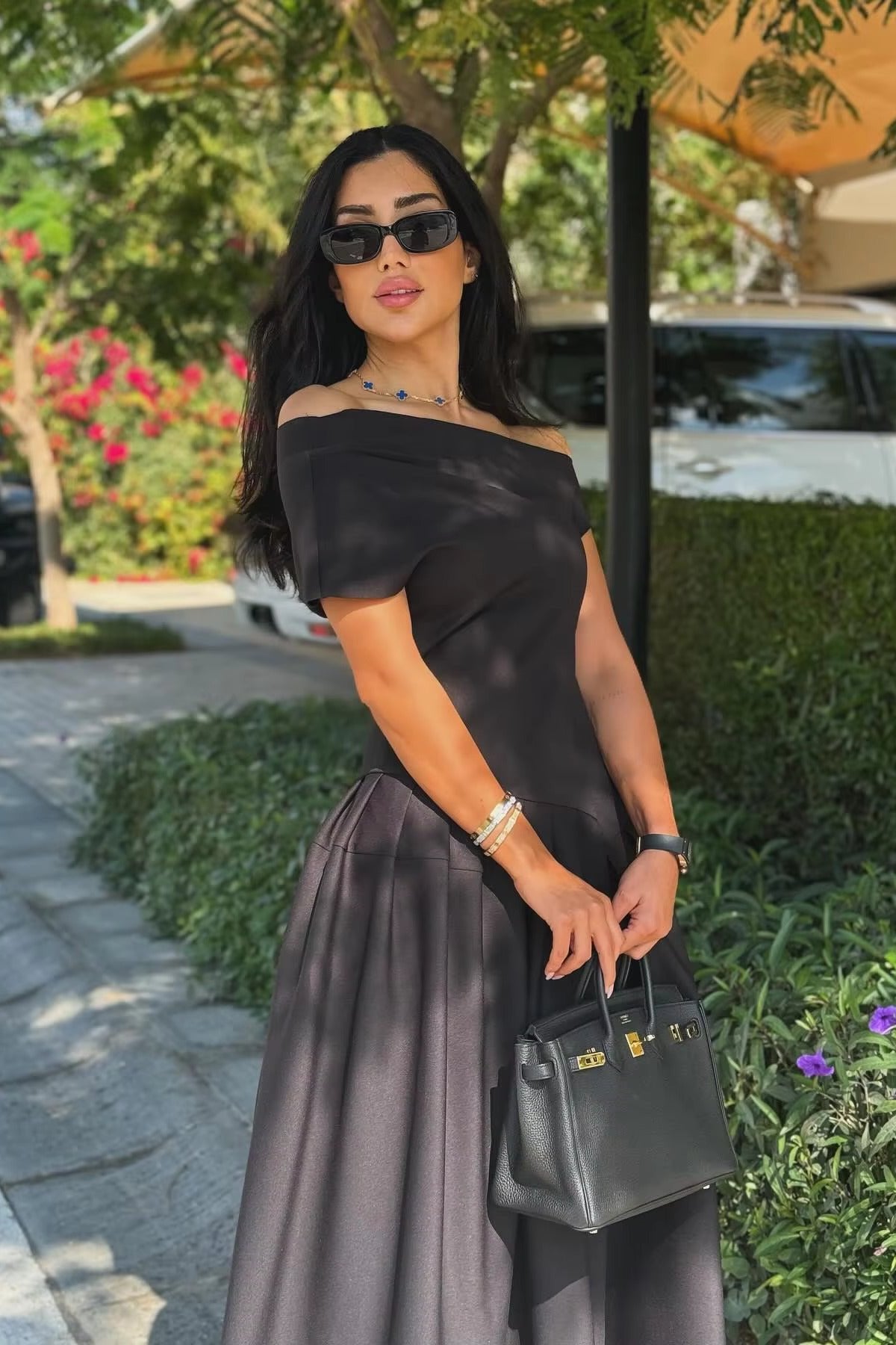 Brit & Boho™️ Ella | Elegant Pleated Long Dress Brit & Boho | Fashion & Boutique