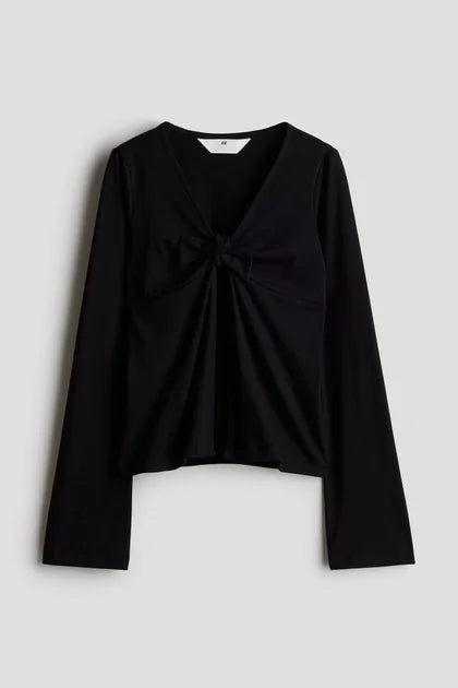 Brit & Boho™ I Eden Tie front long sleeve top Brit & Boho | Fashion & Boutique
