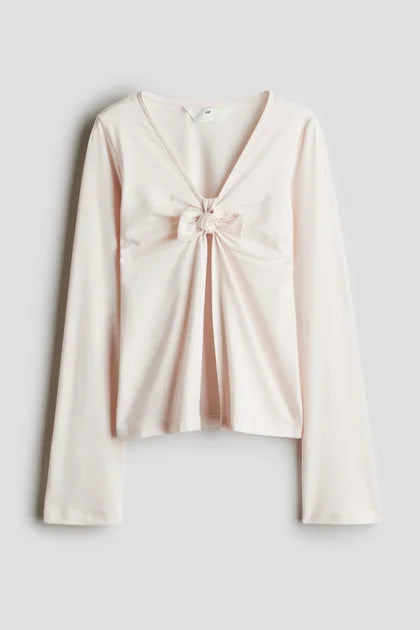 Brit & Boho™ I Eden Tie front long sleeve top Brit & Boho | Fashion & Boutique