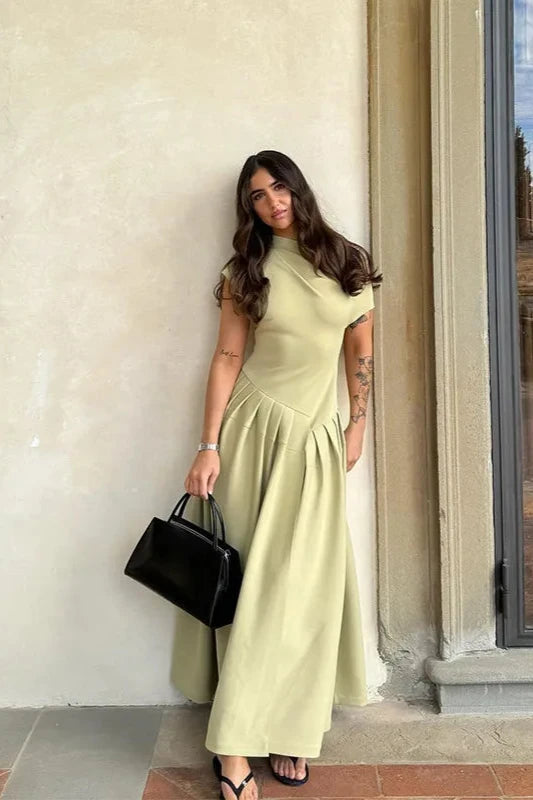 Brit & Boho™️ Ella | Elegant Pleated Long Dress Brit & Boho | Fashion & Boutique