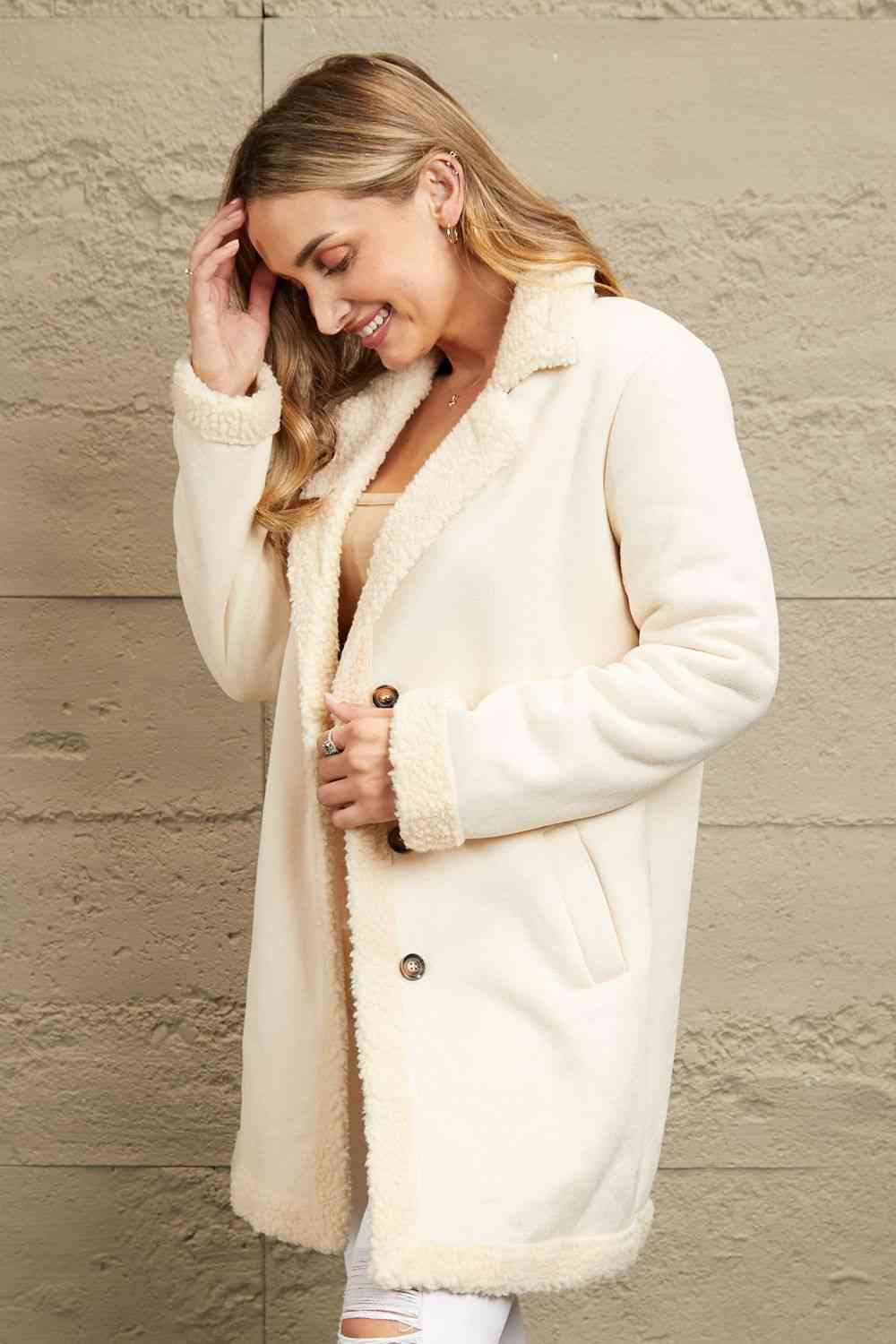 Brit & Boho™ | Willow Trim Solid Coat Brit & Boho | Fashion & Boutique