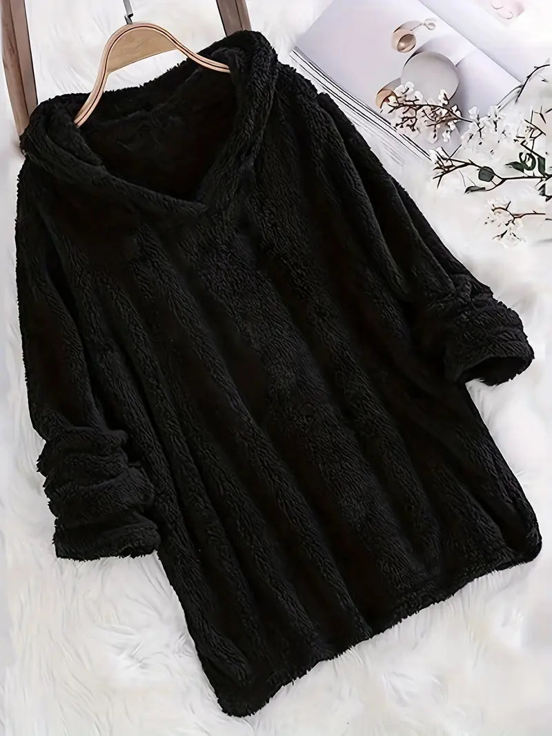 Brit & Boho™ I Nora Fleece Solid Hoodie Brit & Boho | Fashion & Boutique