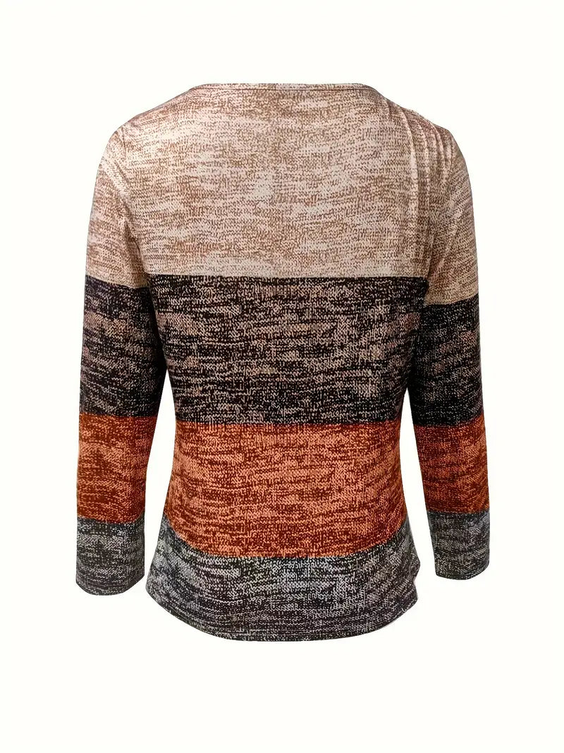 Brit & Boho™ I Marites Color Block Quarter Zip T-Shirt Brit & Boho | Fashion & Boutique