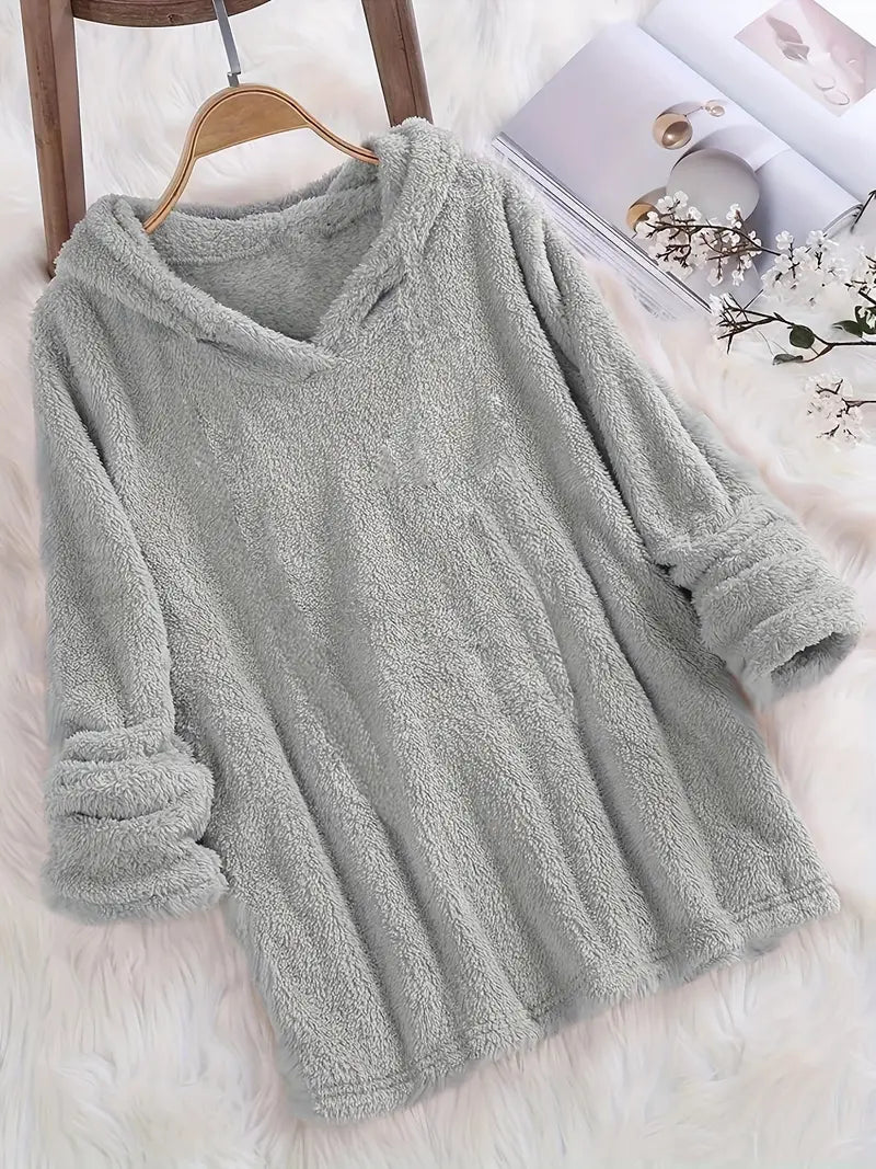 Brit & Boho™ I Nora Fleece Solid Hoodie Brit & Boho | Fashion & Boutique