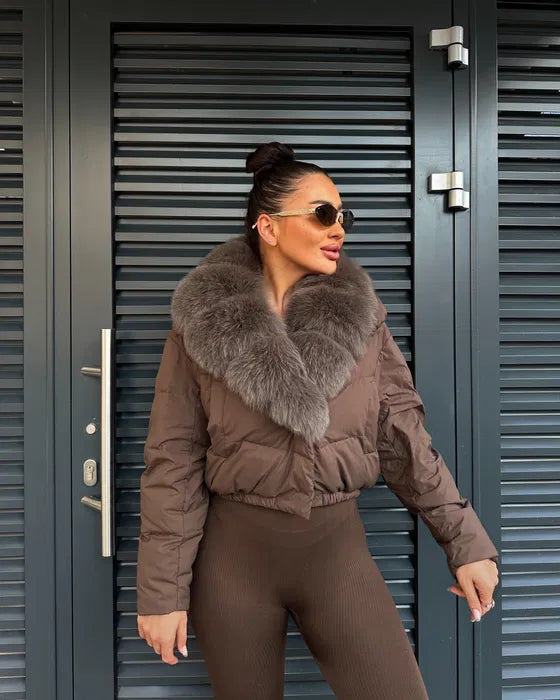 Brit & Boho™ | Aisha Puffer Jacket with Fur - Brit & Boho | Fashion & Boutique