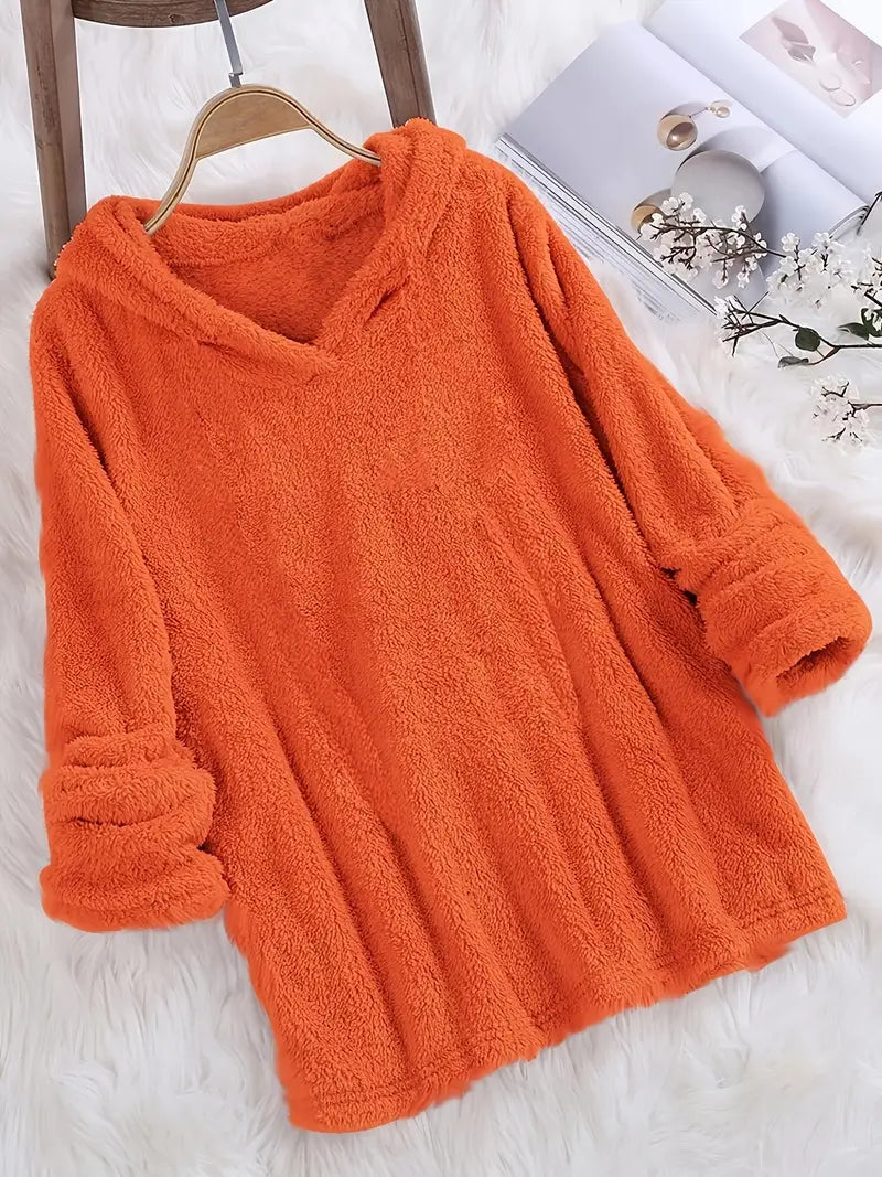 Brit & Boho™ I Nora Fleece Solid Hoodie Brit & Boho | Fashion & Boutique