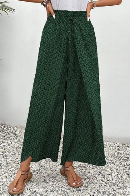 Brit & Boho™️ | Lunara | Women's Wide-Leg Trousers in Geometric Print sadiluxe