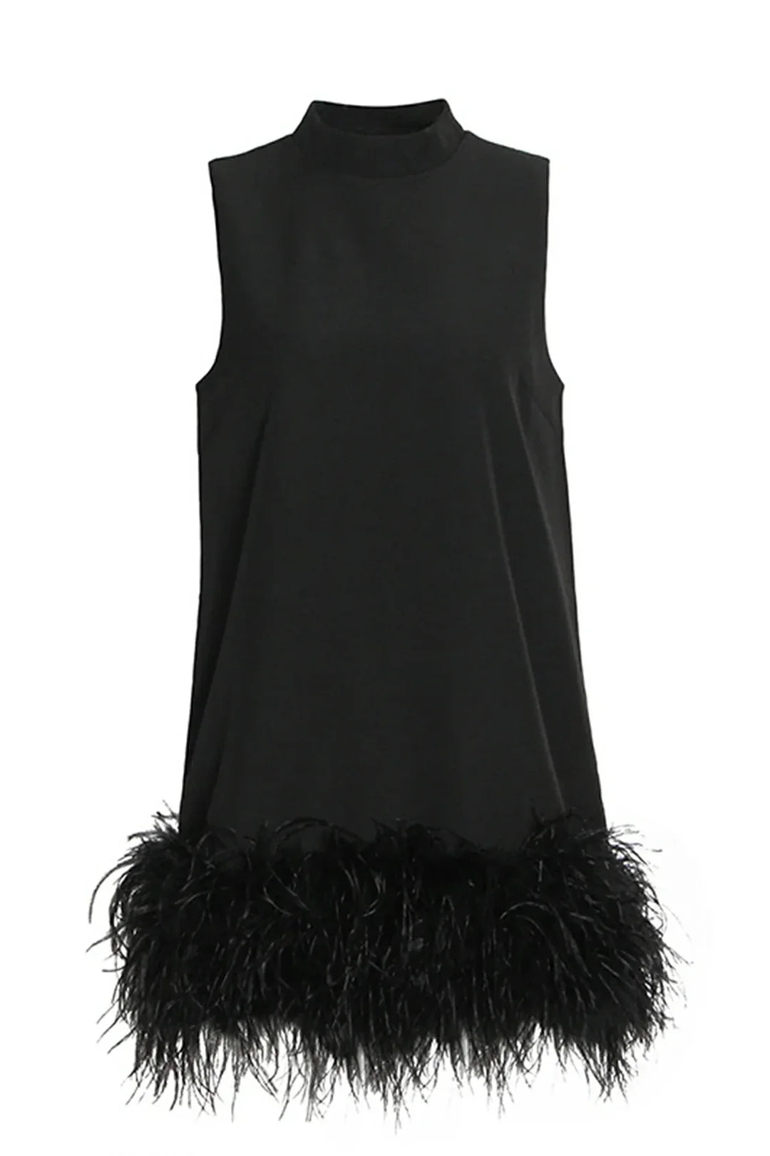 Brit & Boho™ I Ada A-Line Fur Hem Mini Dress