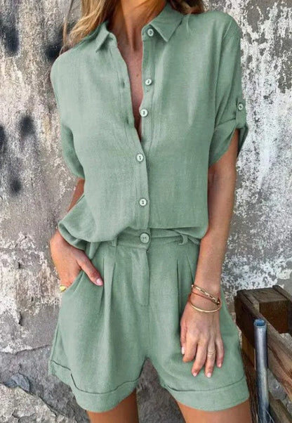 Brit & Boho™ | Isla Linen Co-Ord Set