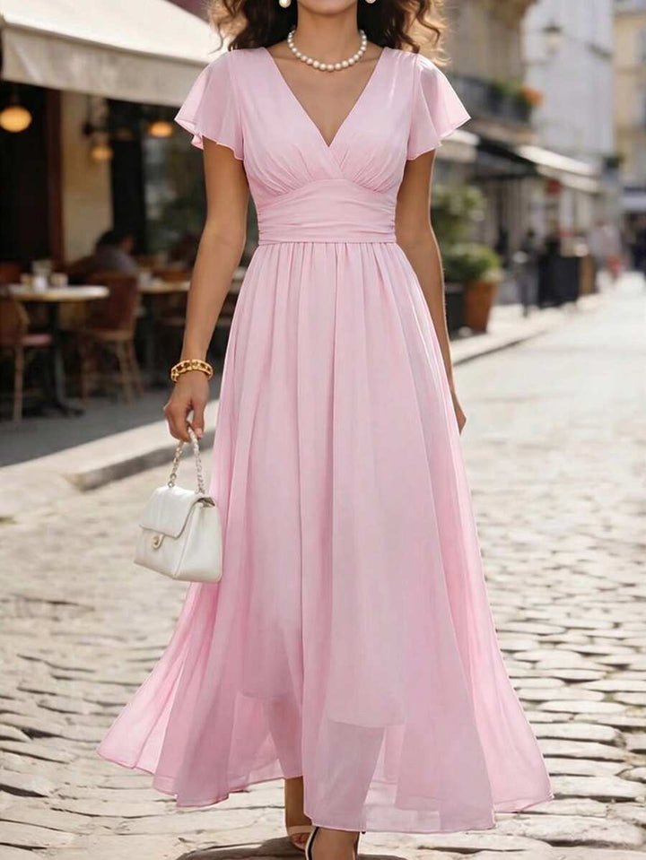 Emery Floral V-Neck Midi Dress