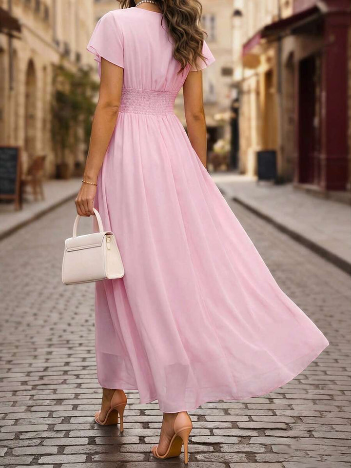Emery Floral V-Neck Midi Dress
