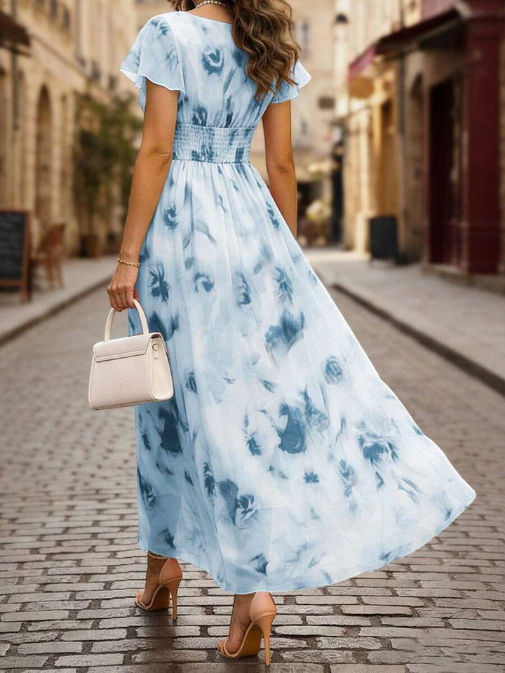 Emery Floral V-Neck Midi Dress