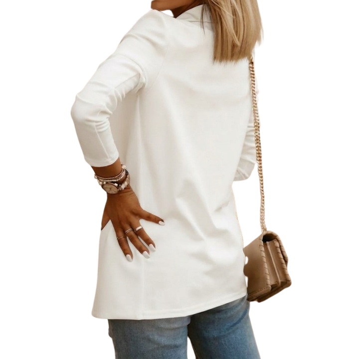 CLÉMENCE™ – Polished Lapel Knit Blazer
