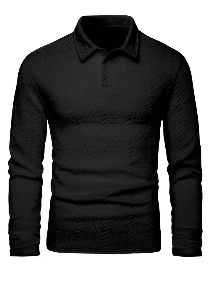 Brit & Boho™️ | Liam Casual Geometric Knit Polo Shirt Brit & Boho | Fashion & Boutique