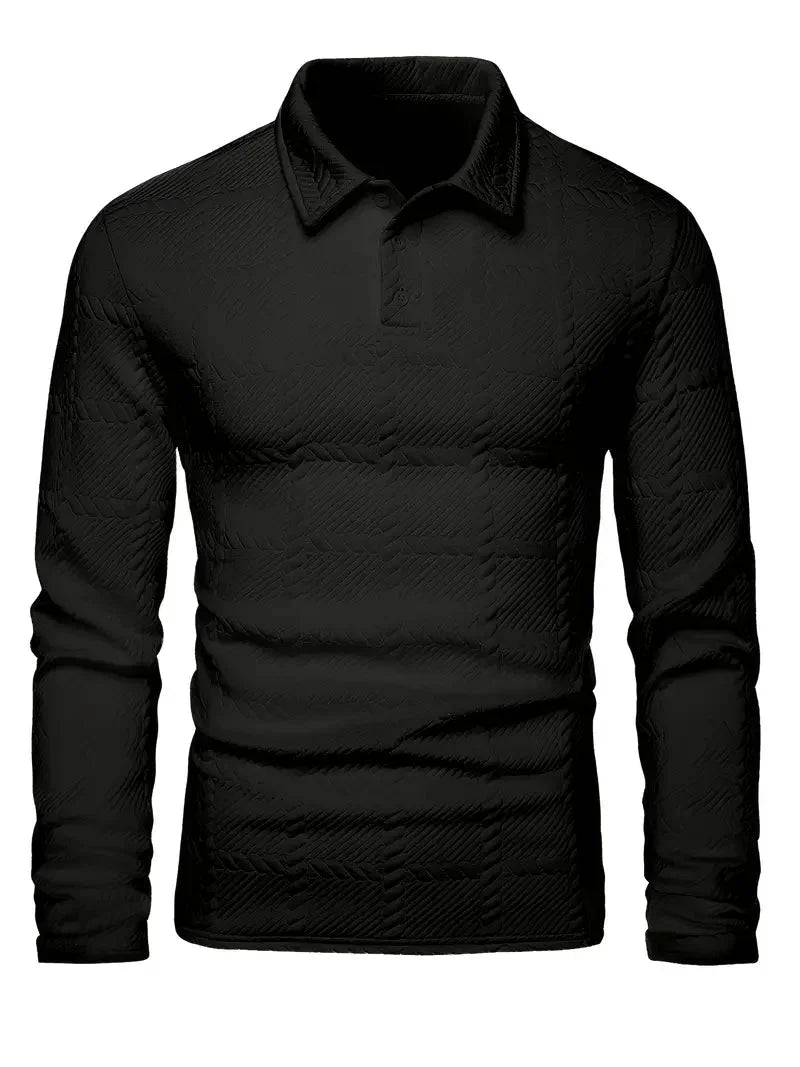 Brit & Boho™️ | Liam Casual Geometric Knit Polo Shirt Brit & Boho | Fashion & Boutique