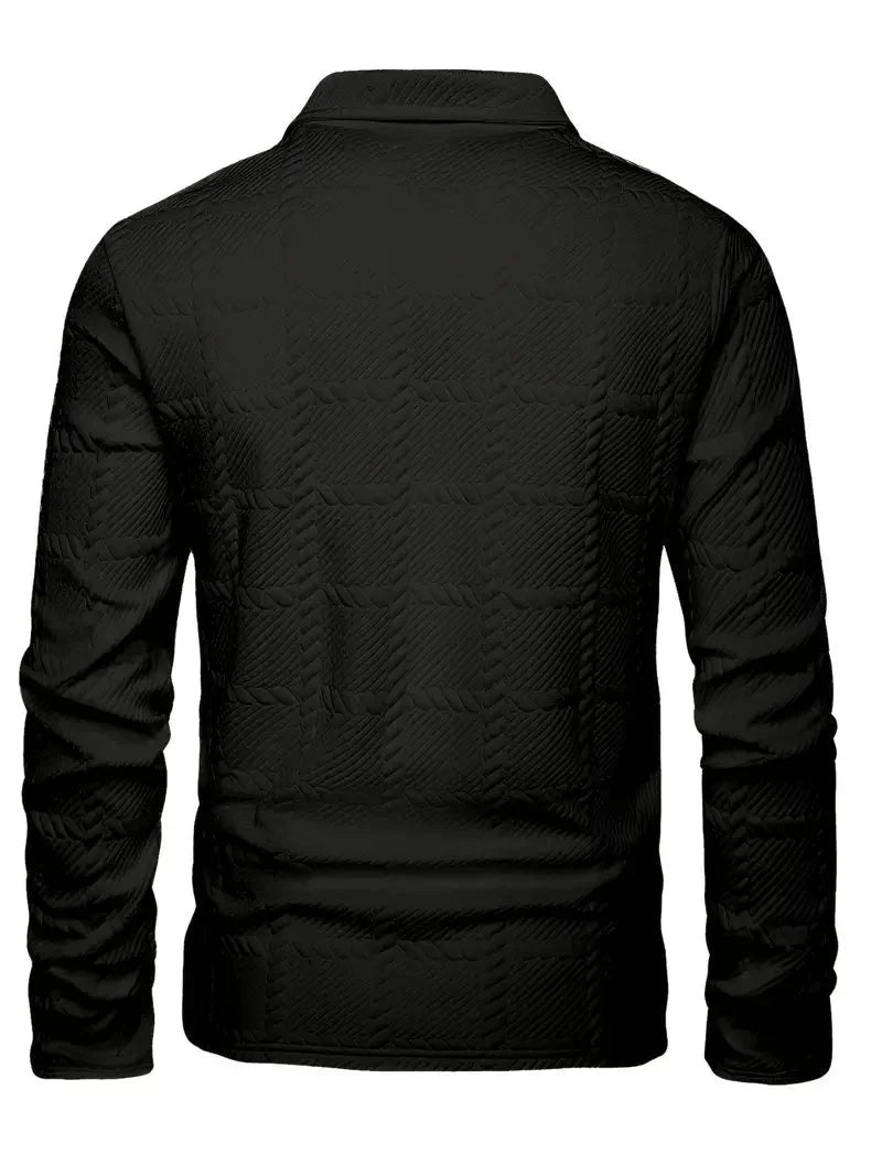 Brit & Boho™️ | Liam Casual Geometric Knit Polo Shirt Brit & Boho | Fashion & Boutique