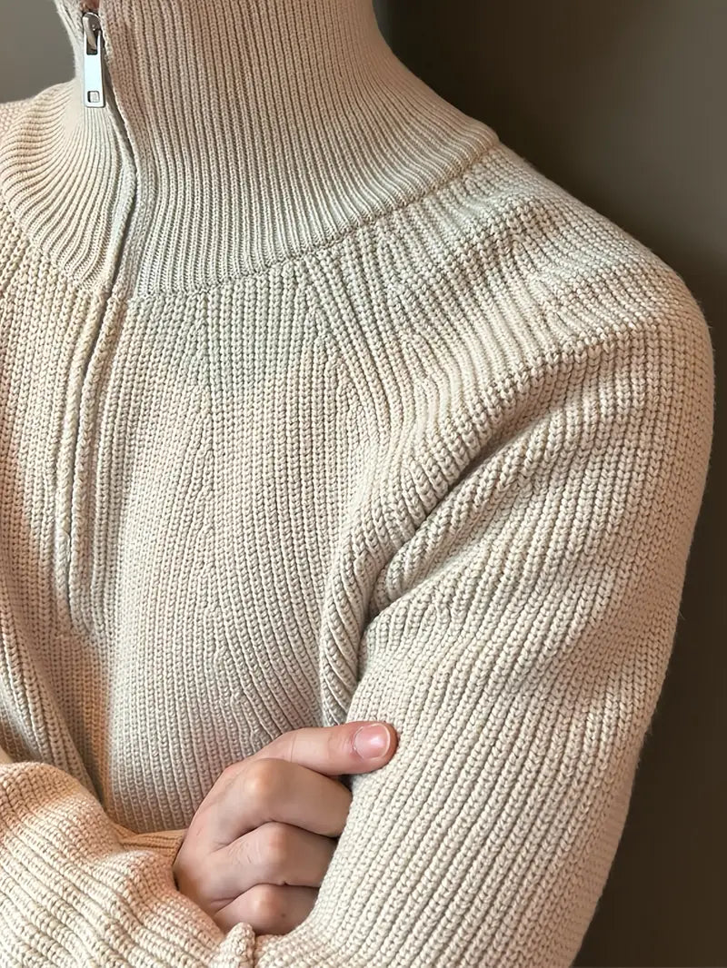 Brit & Boho™️ | Ethan Classic Knit Zipper Brit & Boho | Fashion & Boutique