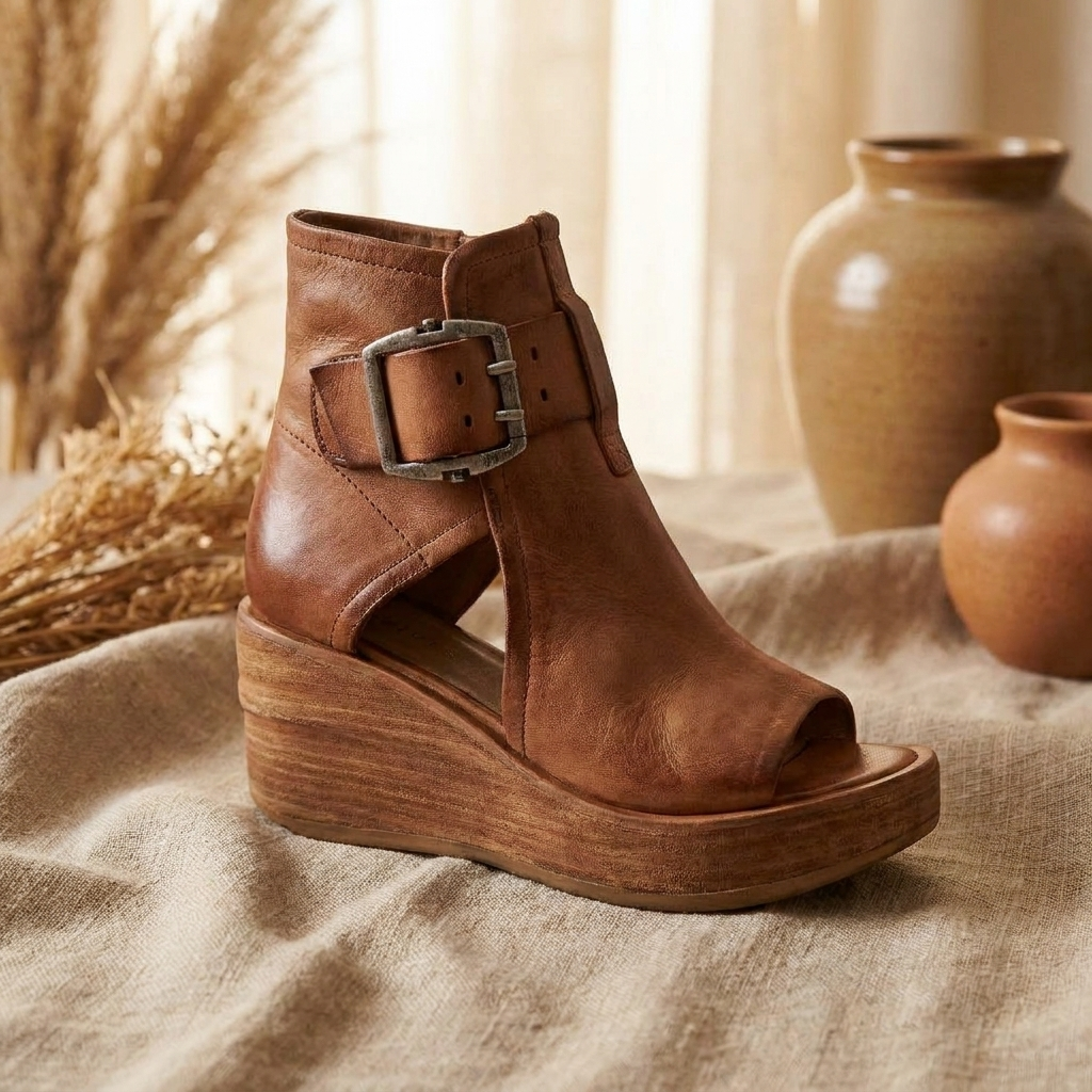 Celeste™ — Modern Open Wedge Ankle Boots