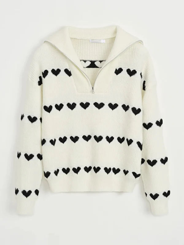 Brit & Boho™ I Zip Sweater Hearts Brit & Boho | Fashion & Boutique