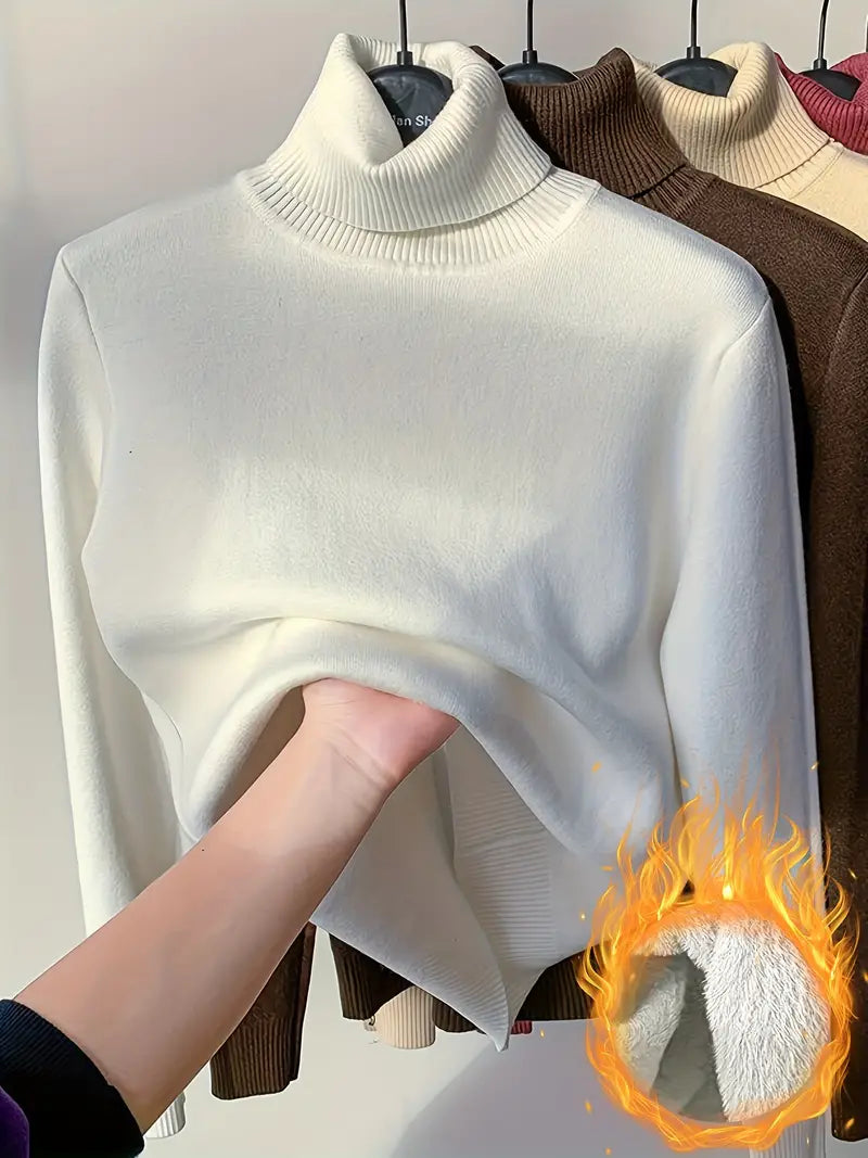 Brit & Boho™ I Jascent Thermal Turtleneck Top