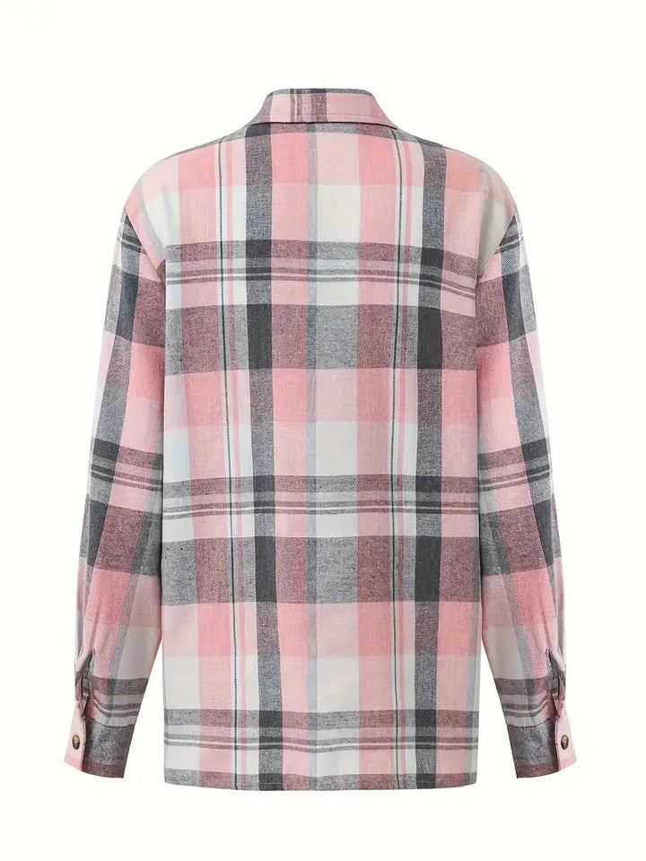 Brit & Boho™ I Dunn Casual Lapel Plaid Long Sleeve Brit & Boho | Fashion & Boutique