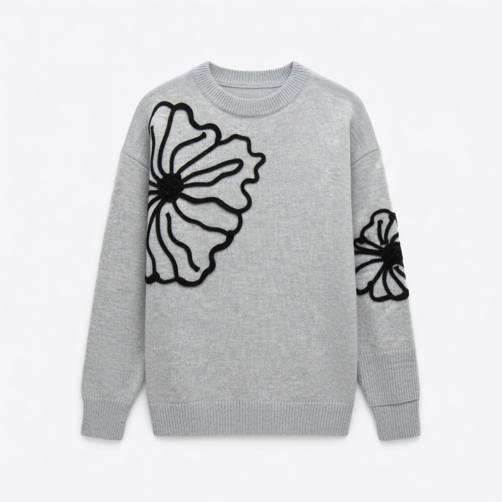 Brit & Boho™ | Amelia 3D Detailing Sweater