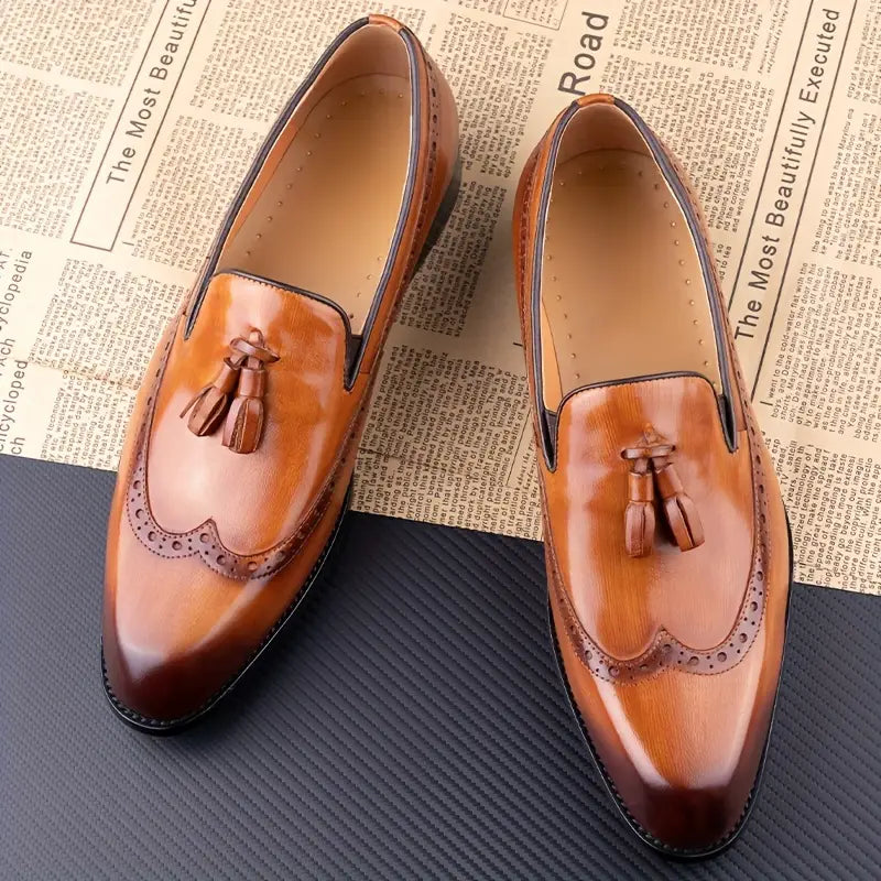 Brit & Boho™️ | Men's Retro Wingtip Tassel Shoes Brit & Boho | Fashion & Boutique
