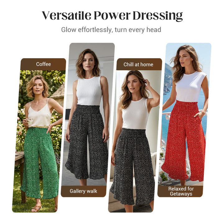 Women’s Flowy High Waist Wide-Leg Pants – Slimming, Comfy & Chic
