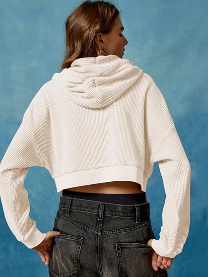 Brit & Boho™ I Pauline Crop Zipper Hoodie