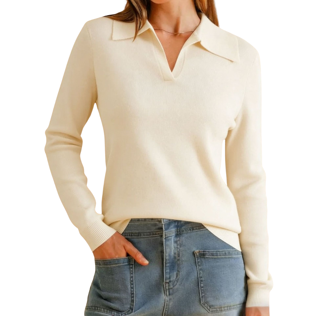 ROSAMUND™ – Classic Knit Polo Sweater