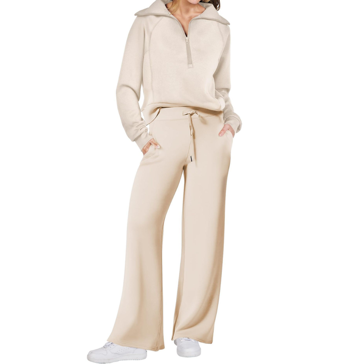 RANDI™ – Cozy Zip-Up Wide Leg Sweatsuit Set
