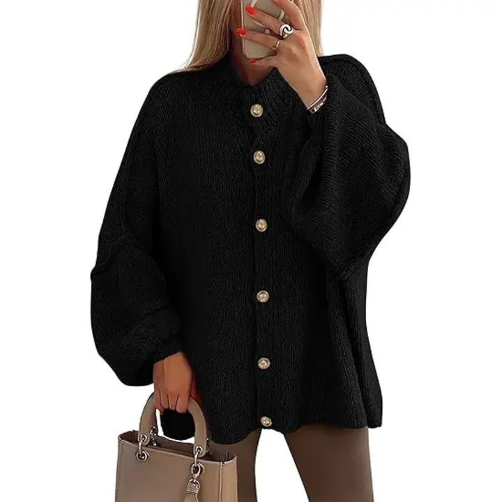 HESTIA™ – Cozy Batwing Sleeve Chunky Knit Cardigan