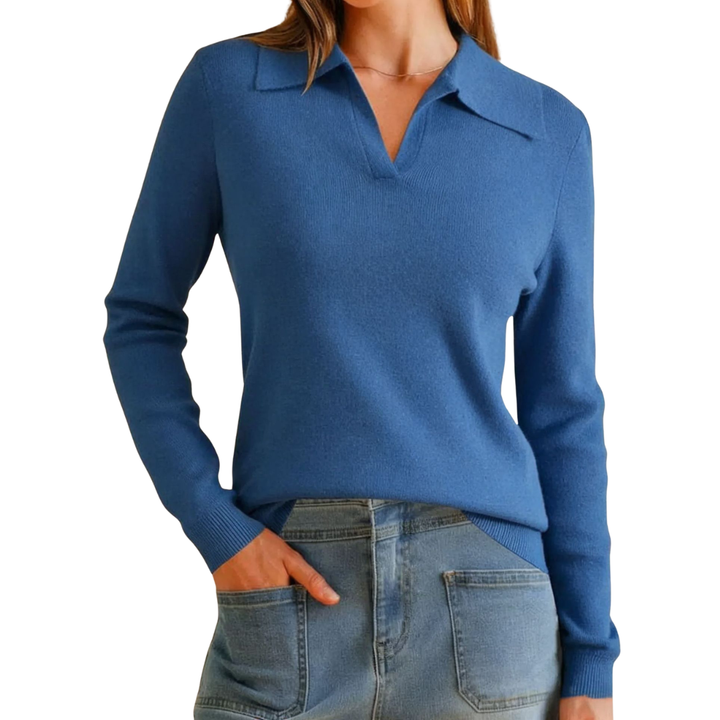 ROSAMUND™ – Classic Knit Polo Sweater