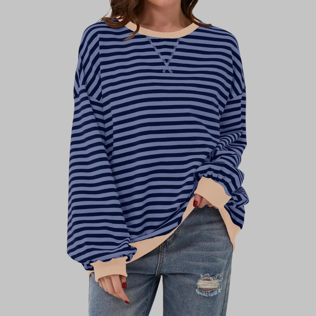 Luka I Casual Long Sleeve Round Neck Striped Shirt