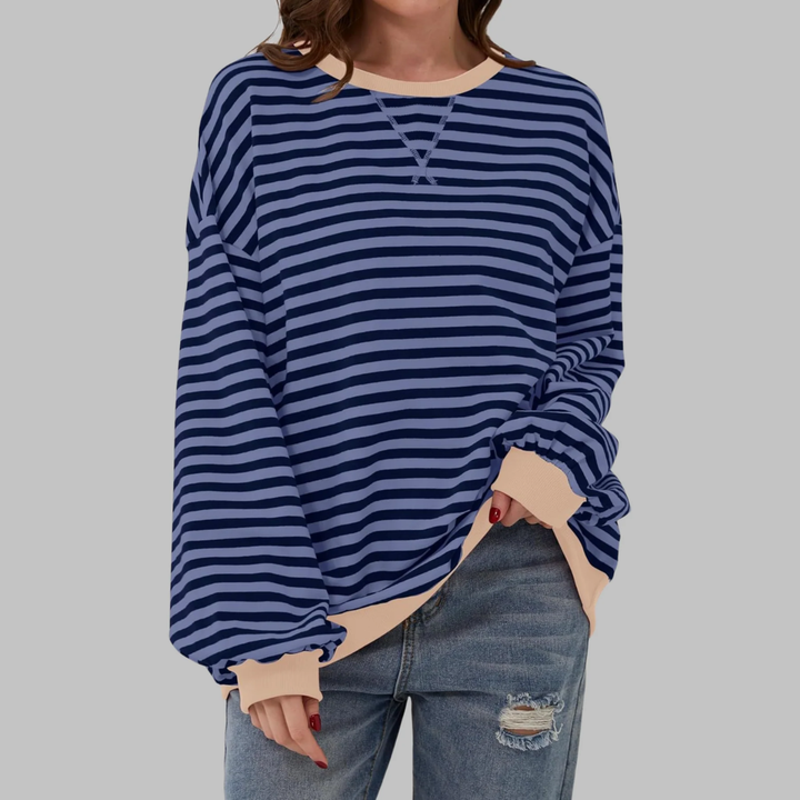 Luka I Casual Long Sleeve Round Neck Striped Shirt