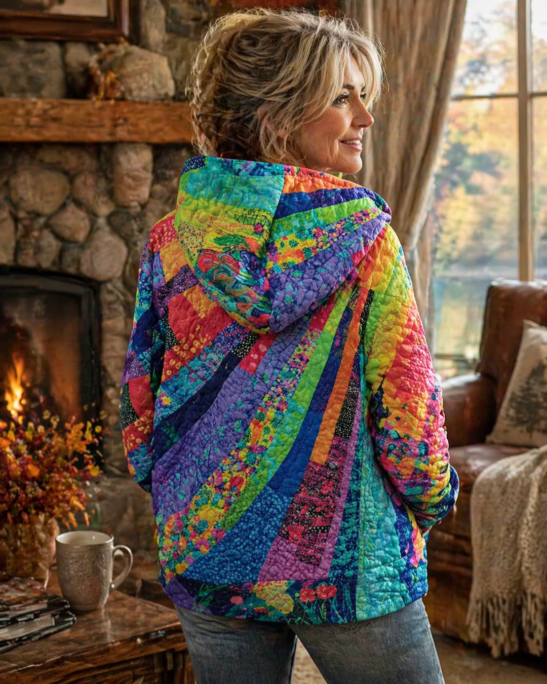 Laura™ | Bohemian Multicolor Patchwork Hoodie