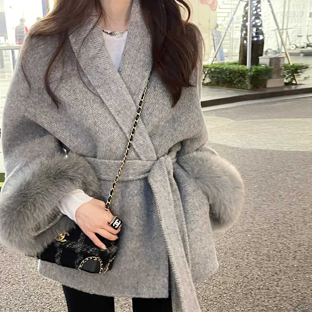 Brit & Boho™ | Alessia Fur Trench Coat - Brit & Boho | Fashion & Boutique