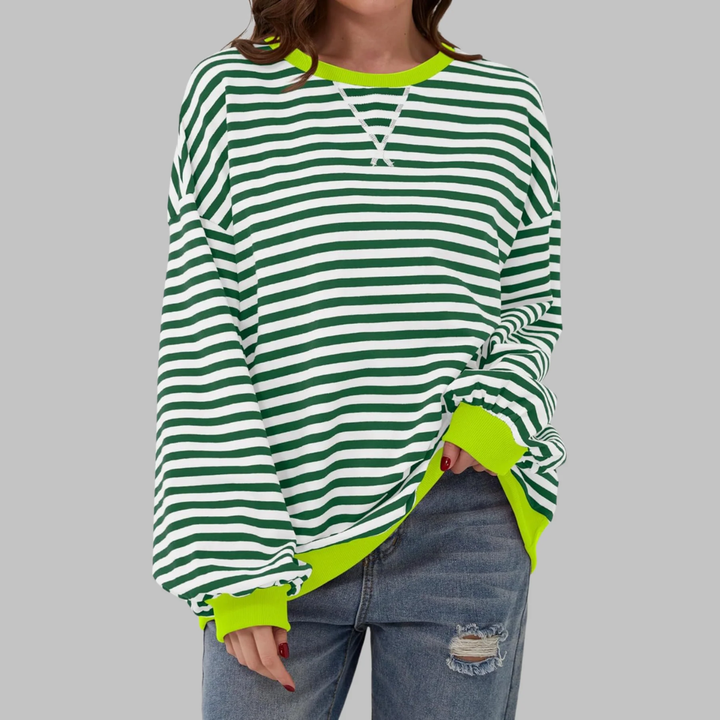 Luka I Casual Long Sleeve Round Neck Striped Shirt