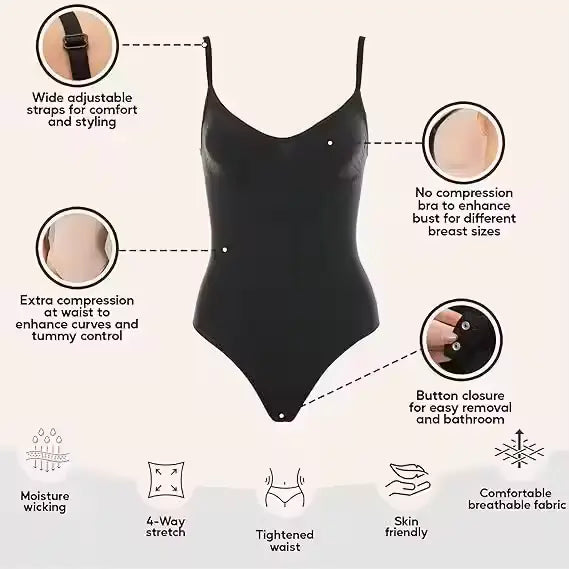 Brit & Boho™ I Solara Snatched Bodysuit Brit & Boho | Fashion & Boutique