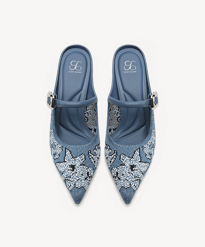 Brittanny Pointed Toe Heeled Mule