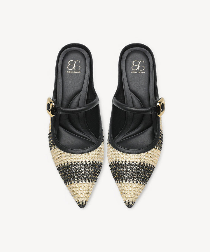 Brittanny Pointed Toe Heeled Mule