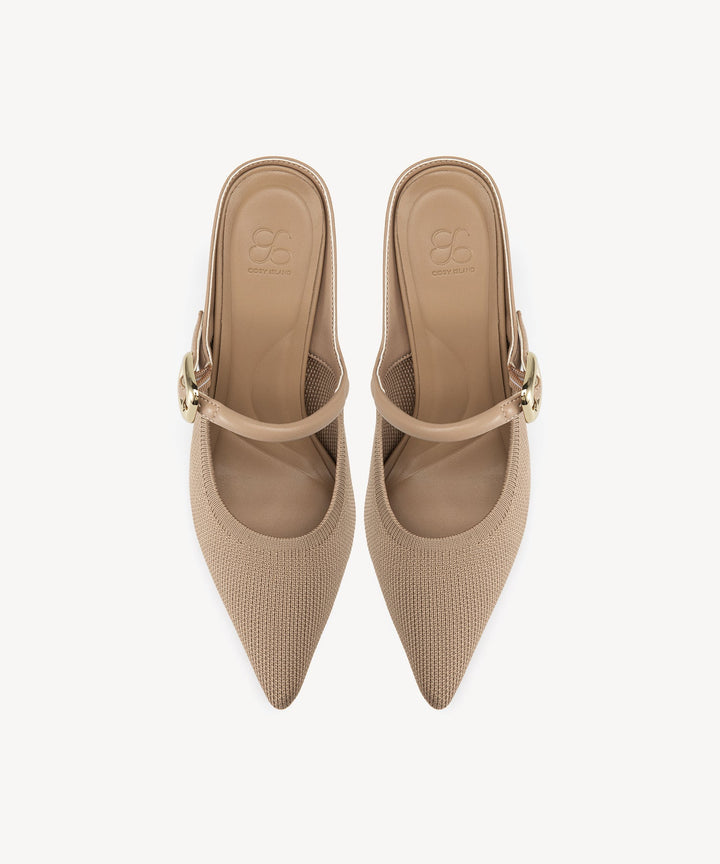 Brittanny Pointed Toe Heeled Mule