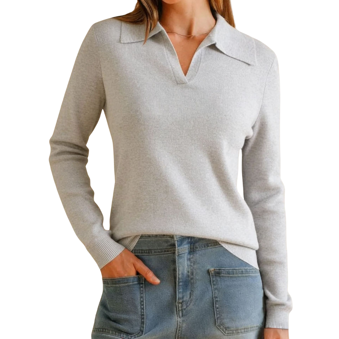 ROSAMUND™ – Classic Knit Polo Sweater