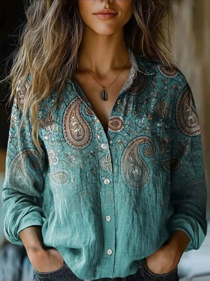 Martha™️ Button-Up Blouse: