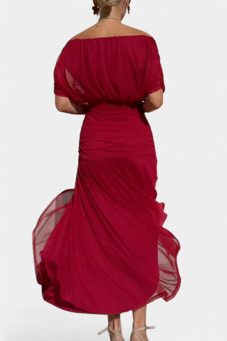 Florendra | Long Floral V Neck Dress