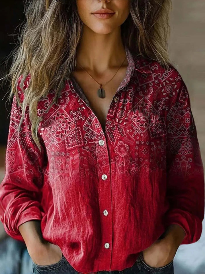 Martha™️ Button-Up Blouse: