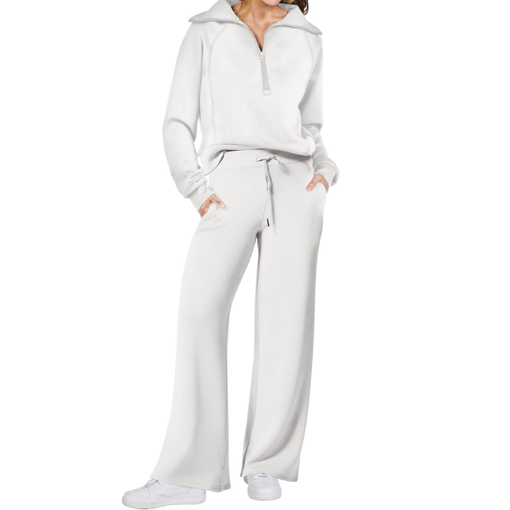 RANDI™ – Cozy Zip-Up Wide Leg Sweatsuit Set