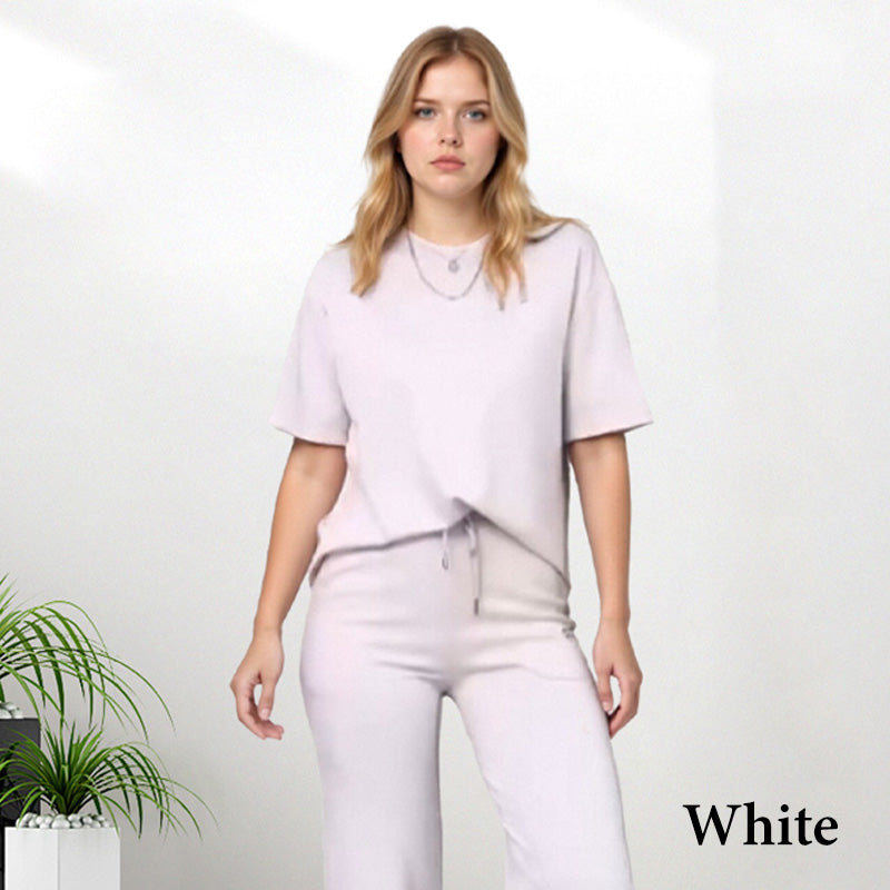 Women's Chic Top & Matching Pants 2-Piece Outfit